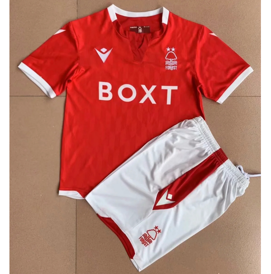 2021/22 Nottingham Forest FC Kids Home Soccer Kits Shirt With Shorts